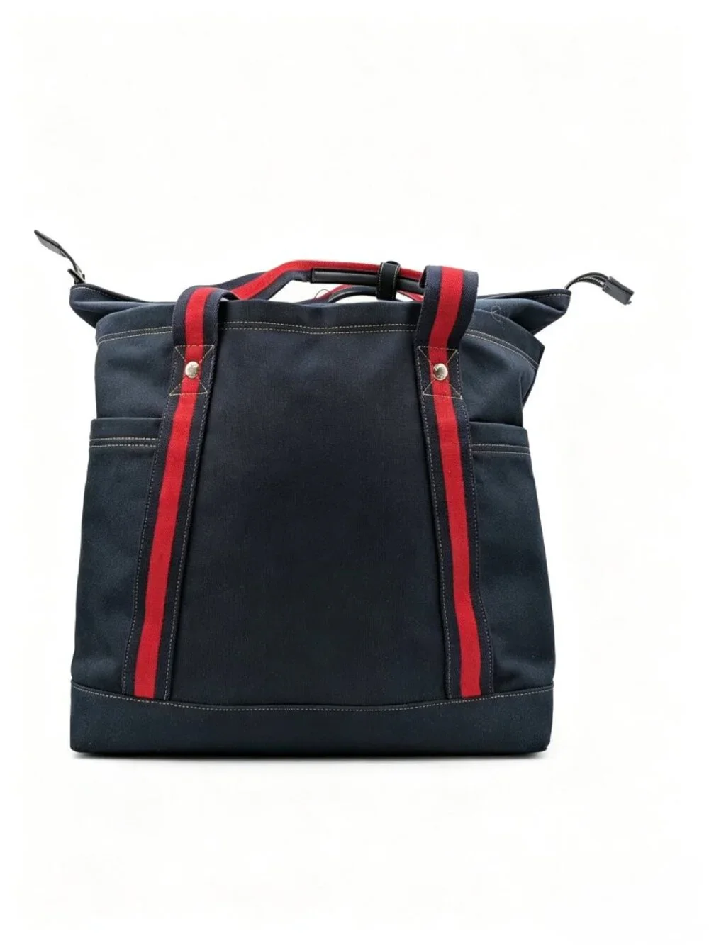 Gucci Men's Coat Of Arms Canvas Large Tote Shopping Bag Navy 816863